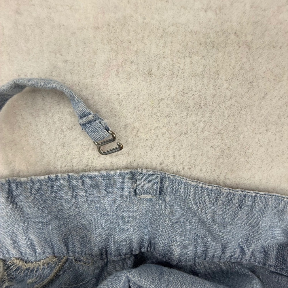 Merona Denim Embroider Sundress Size 8 Spaghetti Strap strapless retro 90s Y2K - Picture 4 of 14